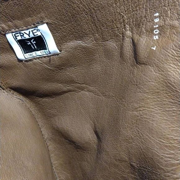 Frye Tall Veronica Boots Back Zipper Leather Engineer Classic Size11 - Picture 12 of 14